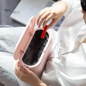 Мини-настольный мусорный бак со съемной крышкой, крошечный пластиковый мусорный бак, счетчик мусора, корзина для мусора для офисного стола, автомобиля, кухни, журнального столика, хозяйственные товары розовый