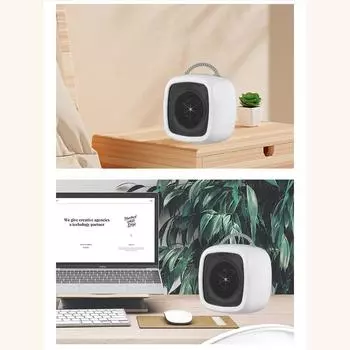 Мини настольный обогреватель с защитой от падения с ручкой настольный вентилятор портативный обогреватель теплый воздух защита от сбоев питания для дома белый