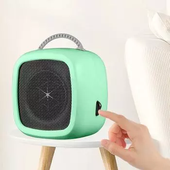 Мини настольный обогреватель с защитой от падения с ручкой настольный вентилятор тепловентилятор портативный зимний обогреватель защита от сбоев питания для офиса белый