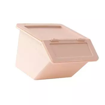 Мини-настольный ящик для хранения пластиковый штабелируемый симпатичный мини-органайзер для стола с откидной крышкой для канцелярских принадлежностей розовый