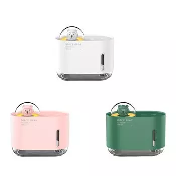 Мини-настольный увлажнитель воздуха с изображением медведя, ночной красочный крутой диффузор тумана, очиститель аромата, USB ультразвуковой домашний бизнес Pink