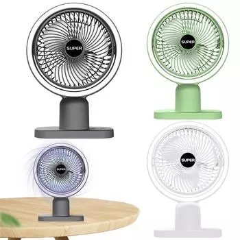 Мини настольный вентилятор с ночной подсветкой 3 скорости настольный персональный вентилятор для внутреннего и наружного использования серый