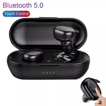Мини-наушники TWS 5.0 Беспроводная гарнитура Bluetooth Наушники с шумоподавлением Игровые наушники Спортивные наушники Сенсорное управление для всех смартфонов