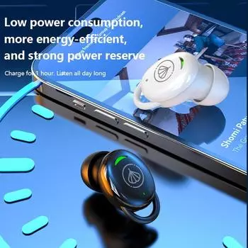 Мини-наушники-вкладыши Bluetooth 5,3, беспроводные Bluetooth-наушники с микрофоном, спортивные невидимые наушники, гарнитура для вождения с громкой связью