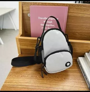 Mini Neck Bag Change Bag Earphone Bag Personalized Small Satchel Key Bag Mini Messenger Bag Men серый