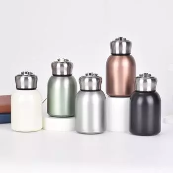 Мини-нержавеющая сталь 304, маленькая вакуумная чашка для жира, уличная портативная кольцевая карманная чашка, двухслойная вакуумная портативная чашка 300ml