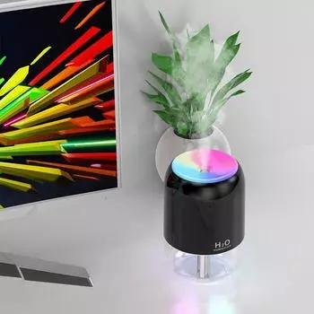 Mini Nightlight Colorful Atmosphere Aromatherapy Machine USB Humidifier Bedroom Humidifier 300ml Air Purifier чёрный