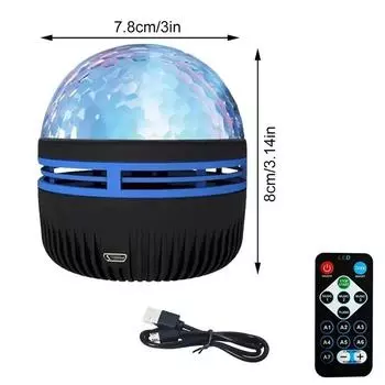 Мини-ночник с мягким светом, пульсацией, красочной звездной атмосферой, проекционной лампой с дистанционным управлением для детской комнаты, декора спальни