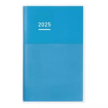Мини-ноутбук KOKUYO Jibun DAYs 2025 Monthly Daily B6 Slim Blue, запуск в январе 2025 г. Ni-JDM1B-25