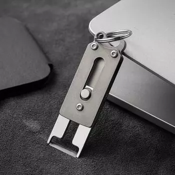 Мини-нож из титанового сплава, небольшой строгальный нож, открывалка для бутылок, портативный брелок, подвеска, многофункциональный инструмент для кемпинга на открытом воздухе, арбузная кожура 260mm