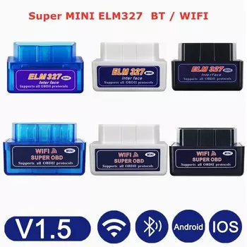 Мини OBD2 автомобильный сканер ELM 327 тестер беспроводной WIFI Bluetooth автомобильный интерфейс сканер инструмент для Android IOS