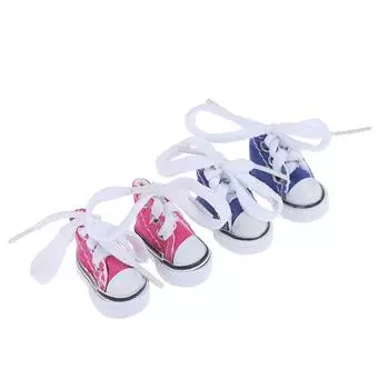 Мини-обувь для пальцев 3,5 см, парусиновые игрушечные ботинки, милые кукольные туфли 1/6, обувь для скейтборда синий