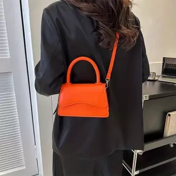 Мини однотонная сумочка, простая квадратная сумка через плечо, модная сумка через плечо для женщин белый