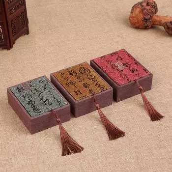 Мини-оловянное кольцо в китайском стиле, ожерелье, коробка для сережек, подарочная коробка для ювелирных изделий, жестяная коробка для хранения, квадратный барабан, жестяная коробка, ящик-органайзер красный