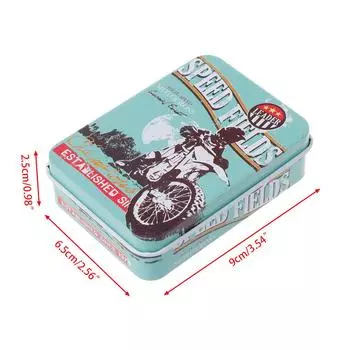 Мини-оловянный металлический ящик для хранения конфет, держатель для ювелирных изделий, банка, серьги для монет, наушники 11