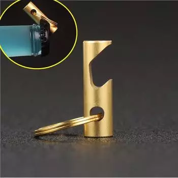 Мини-открывалка для бутылок EDC, брелок из нержавеющей стали, многофункциональный уличный EDC