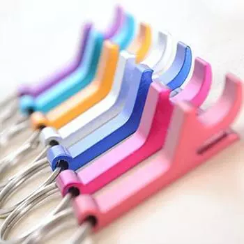 Мини-открывалка для бутылок, портативный цветной металлический пивной напиток, открывалка для бутылок, брелок-бар