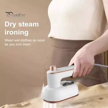 Мини-отпариватель для путешествий, портативный портативный отпариватель для ткани, компактный размер, электрическая паровая гладильная машина для сухого и влажного использования зелёный