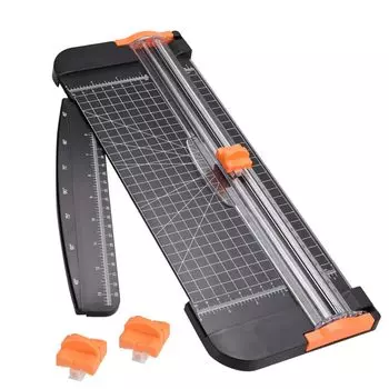 Mini Paper Cutter Portable with Replacement Blade Compatible with A4 to B7 Sizes Craft Copy Paper Anti-Slip