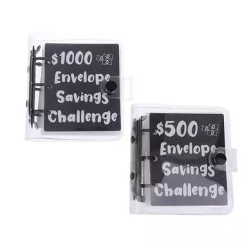 Мини-папка для экономии денег Папка-переплет для сбережений на $150/300/500/1000 Папка-переплет для сбережений Конверт для экономии денег Бюджетная книга для хранения Save USD 300