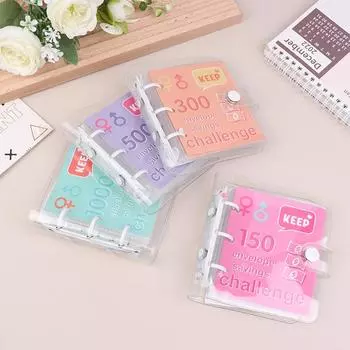 Мини-папка для экономии денег Папка-переплет для сбережений на $150/300/500/1000 Папка-переплет для сбережений Конверт для экономии денег Бюджетная книга для хранения