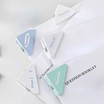 Мини-папка для заметок, простая, светлого цвета, треугольная папка для отдела, студенческая бумага для экзаменов, хранение книг, офисных документов, файлов счетов, угловой зажим для переплета 4pcs