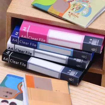 Мини-папка Модель Миниатюрные файлы Папка Моделирование Папка Реквизит Ролевые игры Игрушка для миниатюрного дома Кабинет Декор стола чёрный