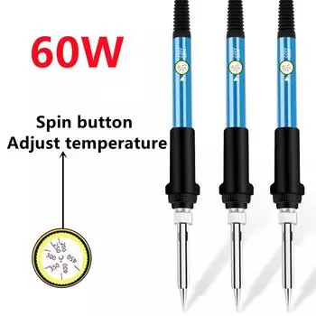 Мини-паяльник с регулируемой температурой, электрический паяльник, паяльная станция, мини-ручка, нагревательный карандаш, сварочные инструменты для ремонта, 60 Вт US-110V