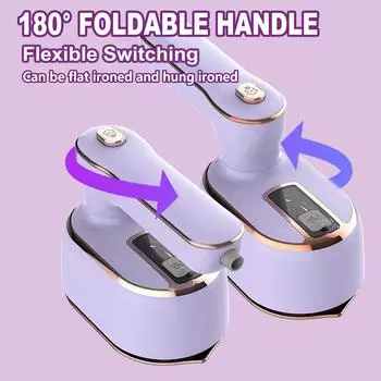 Мини-паровой утюг для одежды, складной дорожный отпариватель для одежды, портативный ручной отпариватель для одежды для дома и путешествий, 1000 Вт, быстрый нагрев us фиолетовый