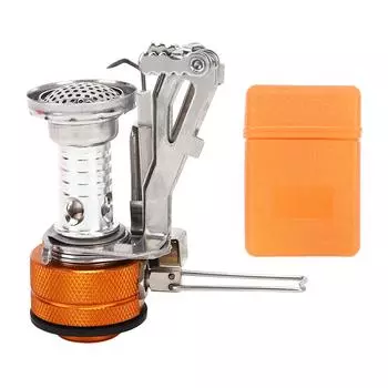 Мини-печь для кемпинга из нержавеющей стали 304 с интегрированной электронной зажигалкой