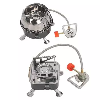 Кемпинговая плита складная устойчивая поддержка ветрозащитная высокоэффективная портативная газовая плита для Outd Square with Tube Buckle