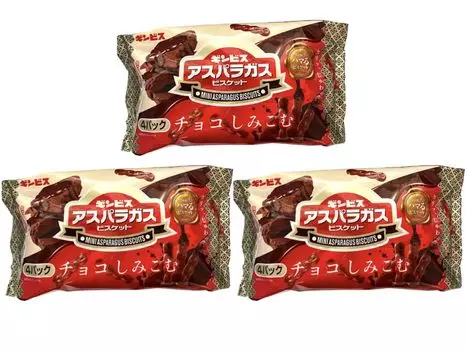 МИНИ-ПЕЧЕНЬЕ СО СПАРЖЕЙ Шоколад 4P 100 г x 4 x 3 пакетика шоколада (25г пакеты) (3 пакета, замоченные)