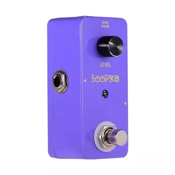 Мини-педаль эффектов Looper, гитарные петлители, педаль Bass Loop, неограниченное количество наложений, время цикла 5 минут фиолетовый