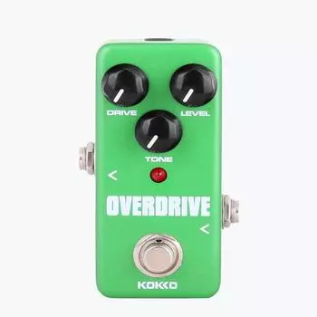 Мини-педаль эффектов Overdrive с True Bypass для электрогитары, зеленая