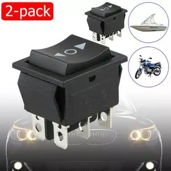 Мини-переключатель Rocker Switch Black Double Pole/Finger Для автомобиля, мотоцикла, лодки, аксессуаров
