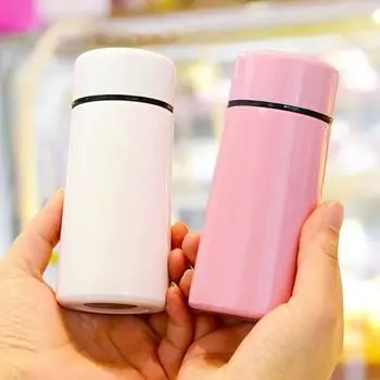 Мини-переносная карманная кружка из нержавеющей стали, термокружка с двойными стенками и крышкой, дорожная кружка без содержания бисфенола А для домашнего офиса, спортзала S жёлтый