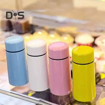 Мини-переносная карманная кружка из нержавеющей стали, термокружка с двойными стенками и крышкой, дорожная кружка без содержания бисфенола А для домашнего офиса, спортзала S синий