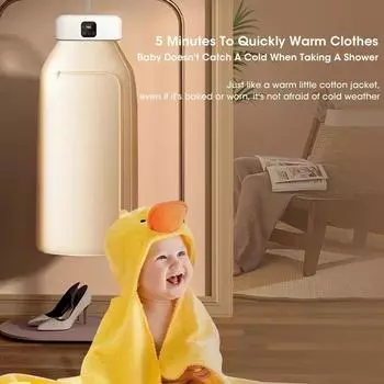Мини-переносная сушилка, складная электрическая сушилка, интеллектуальная, с таймером, быстрая сушка, бытовой шкаф с сушильным мешком, компактный стиль для путешествий us белый
