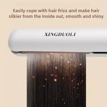 Мини-переносной выпрямитель для волос, керамический ионный, быстро нагревающийся, утюжок для волос с отрицательными ионами, ЖК-дисплей, выпрямитель для волос us зелёный