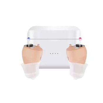 Мини-перезаряжаемый слуховой аппарат, цифровой 16-канальный слуховой аппарат ITC, регулируемый усилитель звука, портативный глухой, для пожилых людей s синий