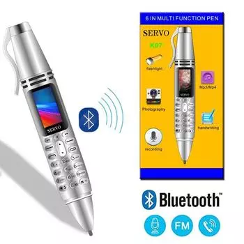 Мини-перезаряжаемый сотовый телефон Bluetooth-дозвонщик 0,95-дюймовый маленький экран Поддержка сотового телефона GSM Dual SIM Max 32G TF-карта с фонариком камеры Mini phone чёрный