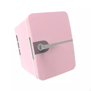 Мини-персональный холодильник на 6 л, многофункциональный уход за кожей для комнаты в общежитии, розовый розовый