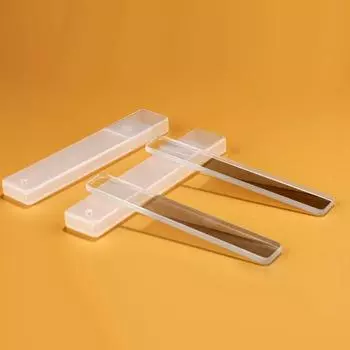 Мини-пилочка для ногтей из прозрачного стекла Nano, прямоугольная