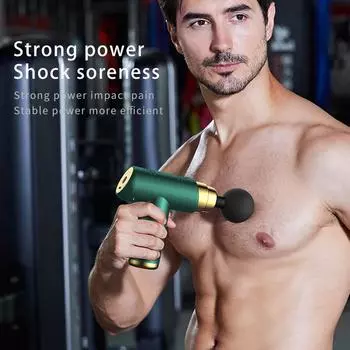 Мини-пистолет для фасции Мини-пистолет для воздействия на мышцы чёрный