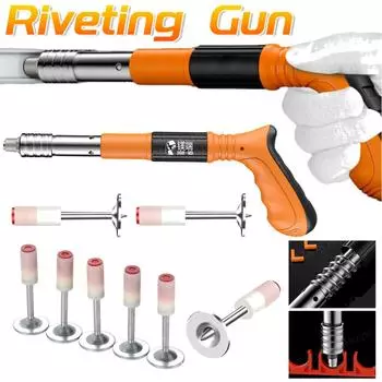 Мини-пистолет для гвоздей из стали, ручной, с низким уровнем шума, регулируемый пистолет для гвоздей, работающий одной рукой, наборы инструментов для самостоятельного изготовления гвоздей, стальной пневматический пистолет для гвоздей