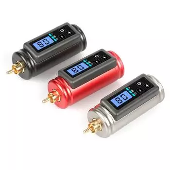 Мини-питание для татуировки Беспроводное питание для татуировки Радиоисточник татуировки Батарея для оборудования для татуировки Разъем RCA/DC Роторная ручка для татуировки Батарея для машины DC-Red