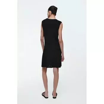 Мини-платье COS Japan в рубчик с заниженной талией Black/M