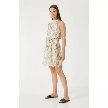 Мини-платье цвета хаки