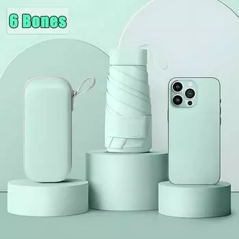 Мини плоский складной зонтик от солнца солнцезащитный экран УФ-зонт компактный портативный капсульный зонт зонт зонт