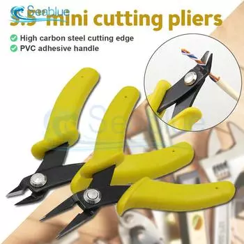 Мини-плоскогубцы диагональные Электронные плоскогубцы 3,5 Кусачки для резки проводов Изолирующая резиновая ручка Модель плоскогубцы с фиксатором